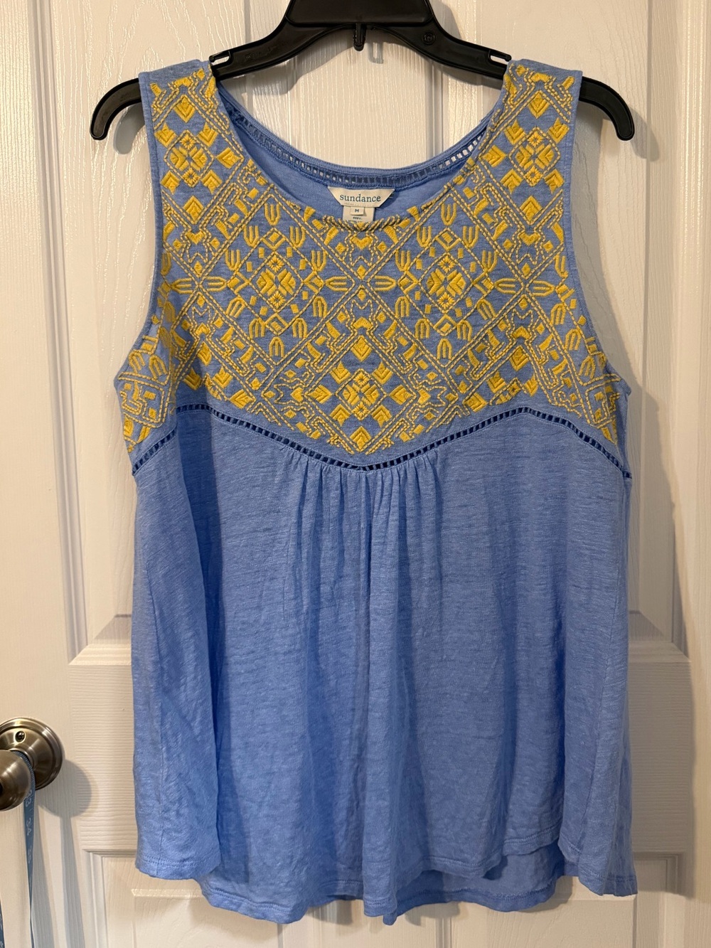Sundance sleeveless linen tank top